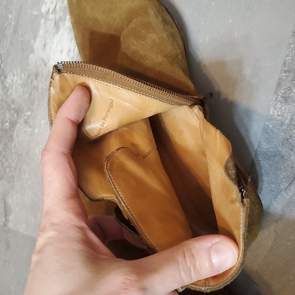 Ba&sh Suede Ankle Boots. Size 39. Genuine Leather. Light Brown. 1.5" Block Heel. - Picture 9 of 12